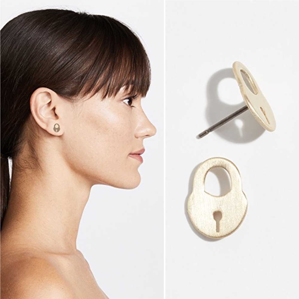 🎉HP NEW Tory Burch Surreal Lock Stud Earrings